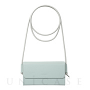 【iPhone13 ケース】Sling Strap PU Leather Bag type Case (Light Blue)