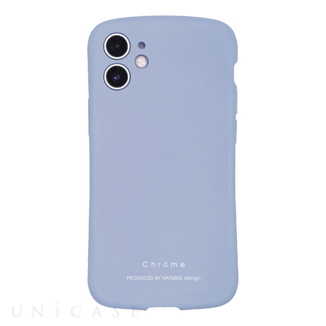 【iPhone12 ケース】背面型ケース Chrome (Salvia Blue)