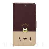 【iPhone13 ケース】手帳型ケース sakana to neko (Bタイプ Brown)