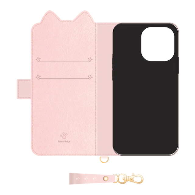 【iPhone13 Pro ケース】手帳型ケース Mewmew (Pastel Shell pink)サブ画像