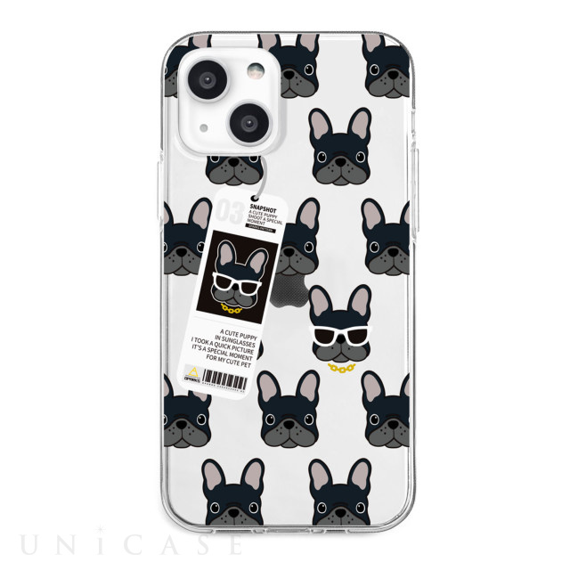 【iPhone13 mini ケース】ソフトクリアケース (bulldog)