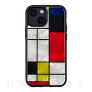 【iPhone13 mini ケース】天然貝ケース (Mondrian)