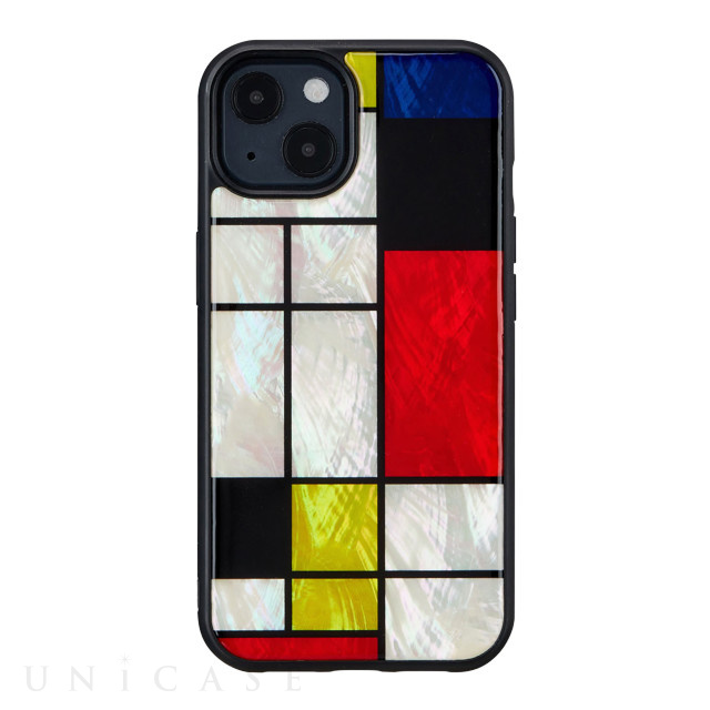 【iPhone13 ケース】天然貝ケース (Mondrian)