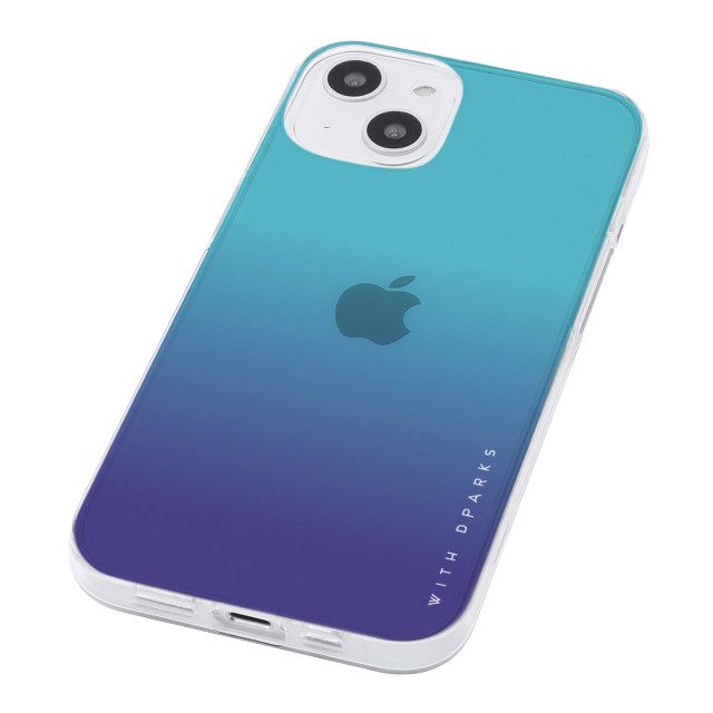 【iPhone13 mini ケース】ソフトクリアケース グラデーション (エメラルドブルー)goods_nameサブ画像