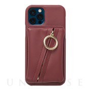 【iPhone12/12 Pro ケース】Clutch Ring Case for iPhone12/12 Pro (maroon)