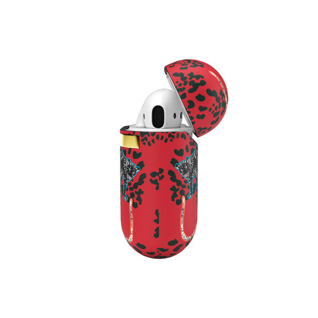 【AirPods(第2/1世代) ケース】Samba Red Leopard Caseサブ画像