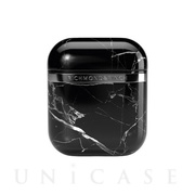 【AirPods(第2/1世代) ケース】Black Marble Case