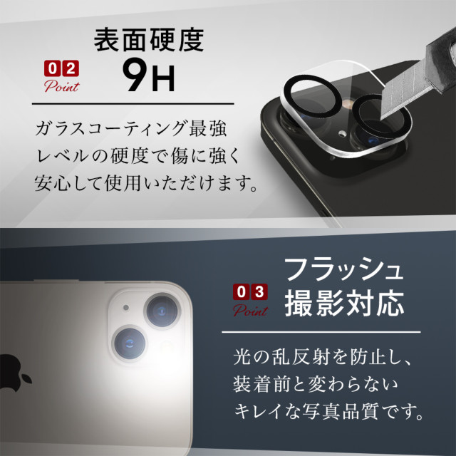 【iPhone13 mini フィルム】カメラレンズ保護ガラス (クリア)サブ画像