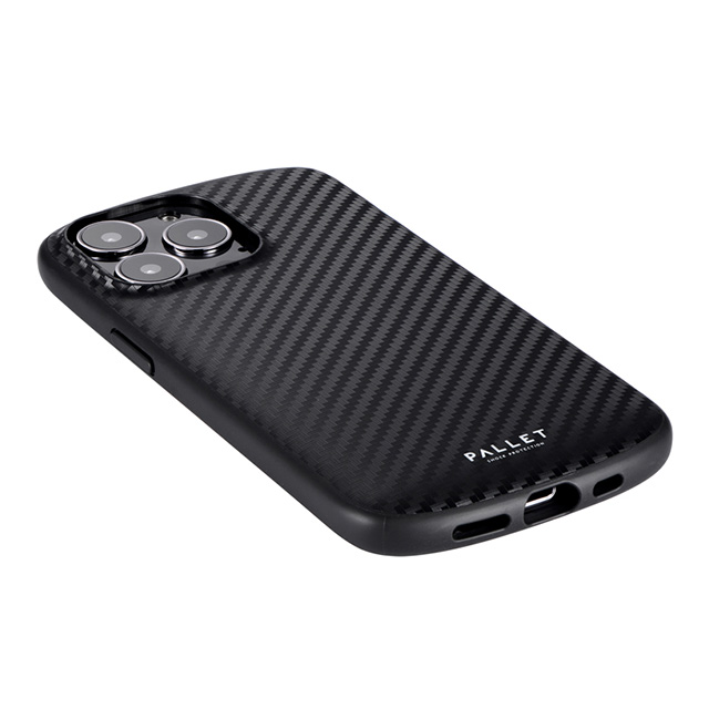 【iPhone13 Pro ケース】超軽量・極薄・耐衝撃ハイブリッドケース「PALLET AIR」 (ブラックカーボン調)サブ画像