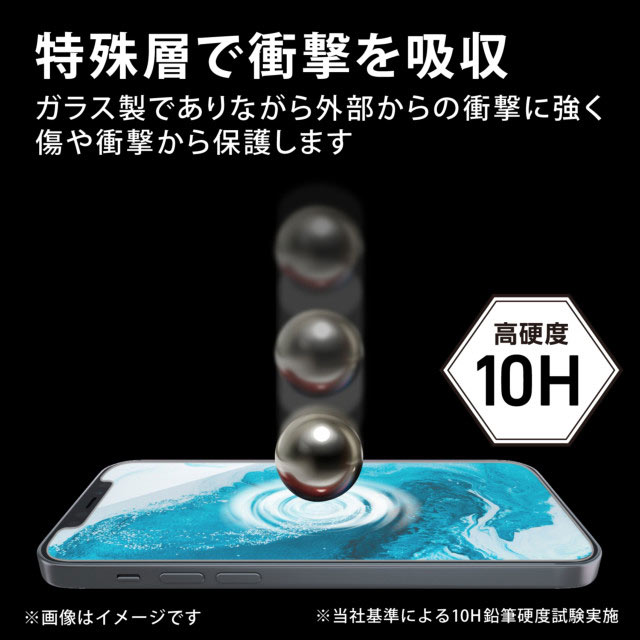 エレコム iPhone 13 mini ガラスフィルム ゴリラ 0.21mm ブルーライトカット