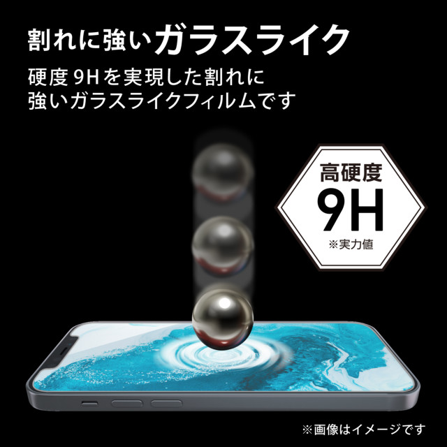 【iPhone13 mini フィルム】ガラスライクフィルム/衝撃吸収/反射防止サブ画像