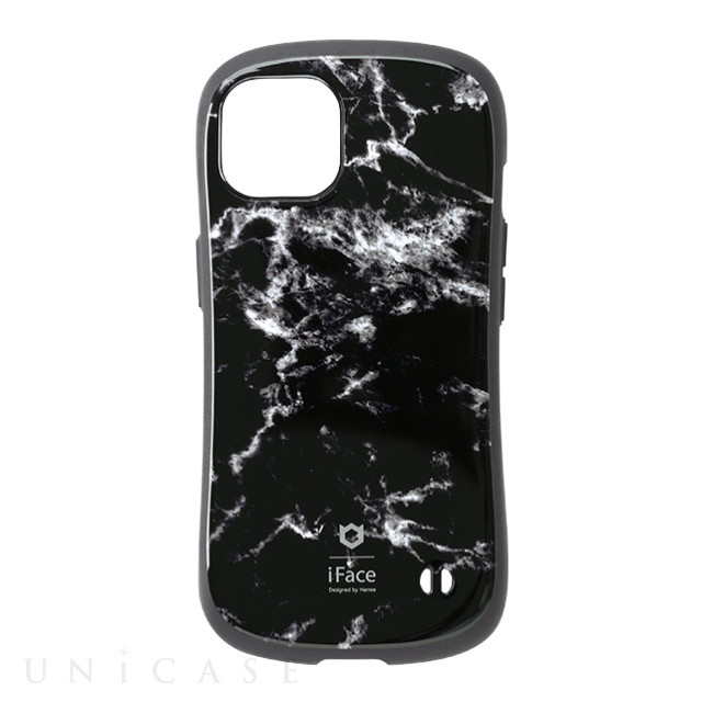 【iPhone13 ケース】iFace First Class Marbleケース (ブラック)
