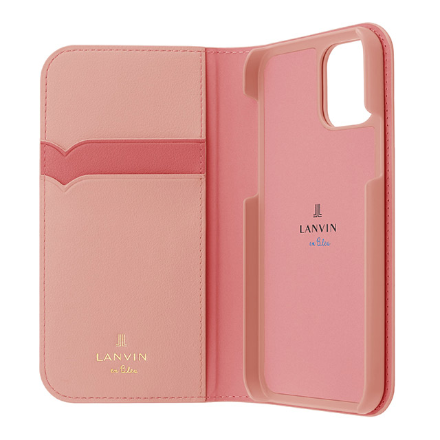 【iPhone13 mini ケース】Folio Case Stand ＆ Ring Ribbon 2-Tone (Baby Pink/Vivid Pink)サブ画像