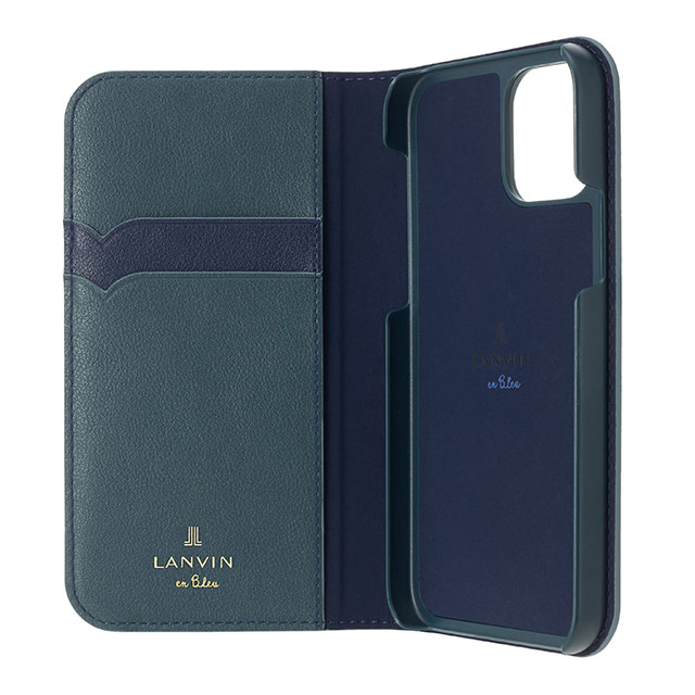 【iPhone13 ケース】Folio Case Stand ＆ Ring Ribbon 2-Tone (Navy/Vintage Blue)goods_nameサブ画像