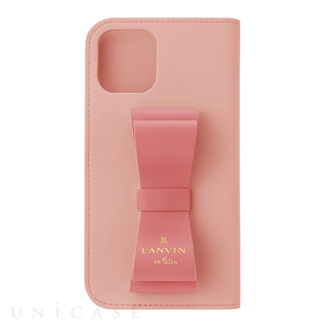 【iPhone13 Pro ケース】Folio Case Stand ＆ Ring Ribbon 2-Tone (Baby Pink/Vivid Pink)