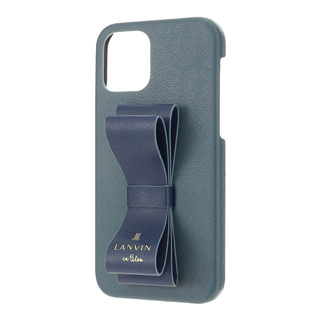 【iPhone13 Pro ケース】Slim Wrap Case Stand ＆ Ring Ribbon 2-Tone (Navy/Vintage Blue)