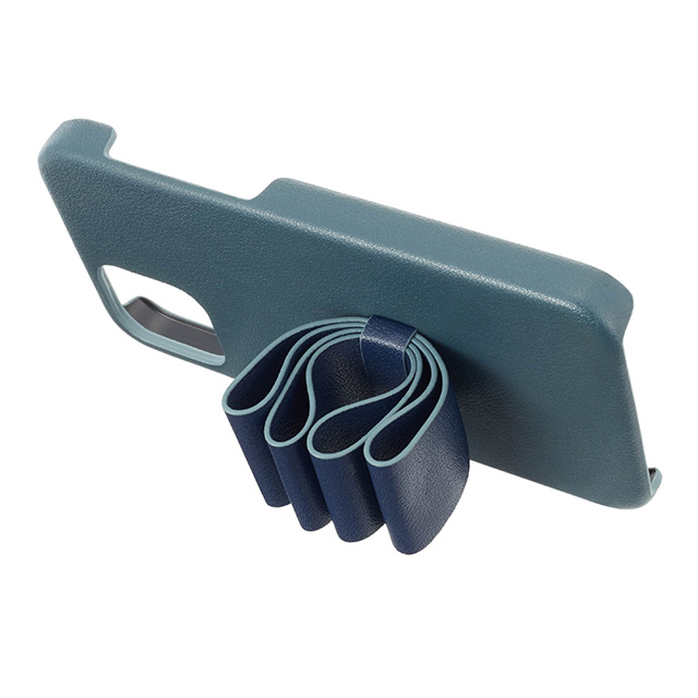 【iPhone13 Pro Max ケース】Slim Wrap Case Stand ＆ Ring Ribbon 2-Tone (Navy/Vintage Blue)サブ画像