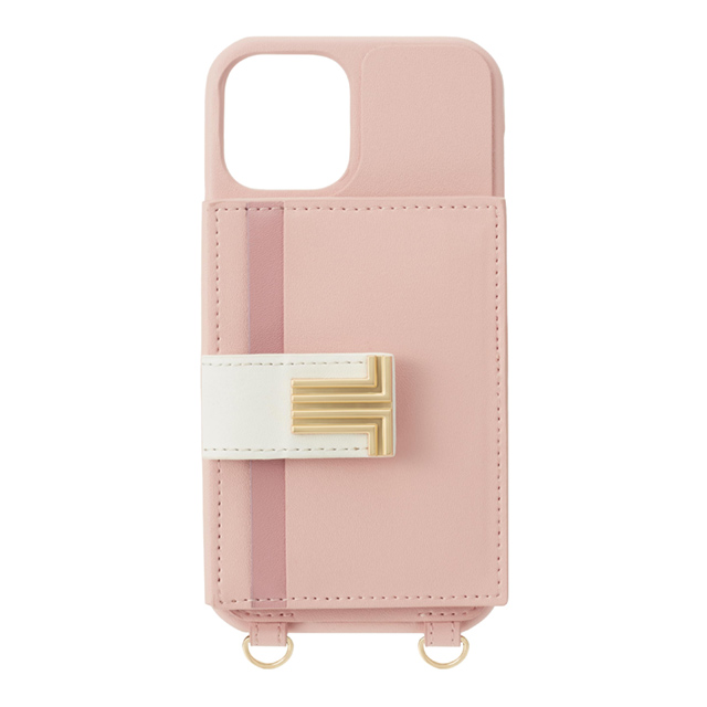 【iPhone13 mini ケース】Wrap Case Pocket Monogram with Neck Strap (Smoky Pink)サブ画像