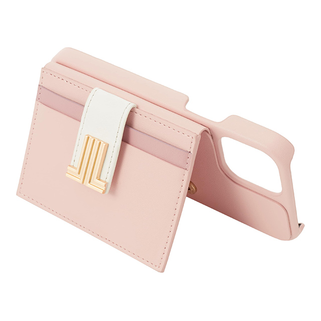 【iPhone13 mini ケース】Wrap Case Pocket Monogram with Neck Strap (Smoky Pink)サブ画像