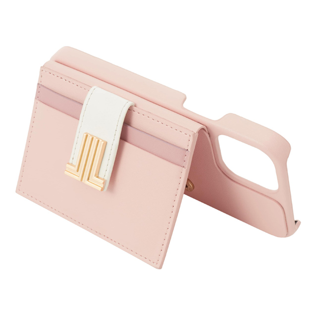 【iPhone13 Pro ケース】Wrap Case Pocket Monogram with Neck Strap (Smoky Pink)サブ画像