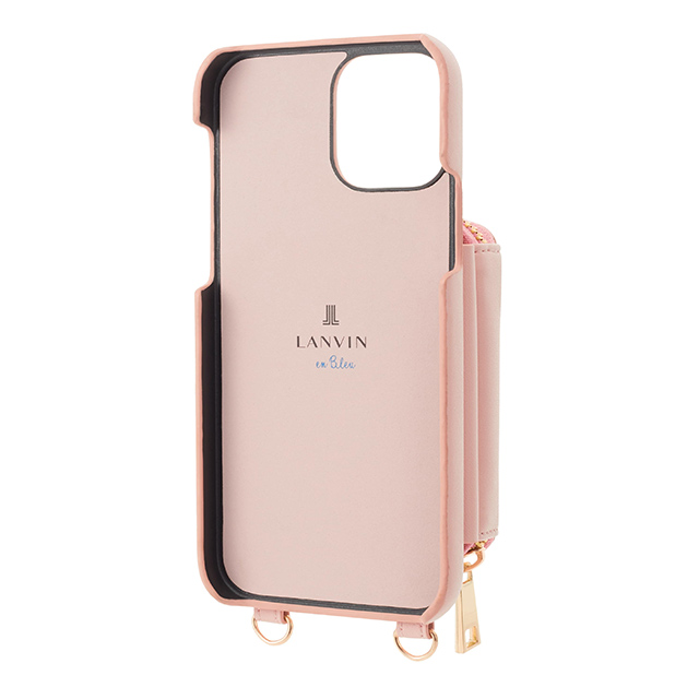 【iPhone13 mini ケース】Wrap Case Pocket Simple Heart with Pearl Type Neck Strap (Sweet Pink)サブ画像