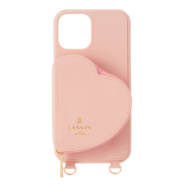 【iPhone13 Pro Max ケース】Wrap Case Pocket Simple Heart with Pearl Type Neck Strap (Sweet Pink)goods_nameサブ画像
