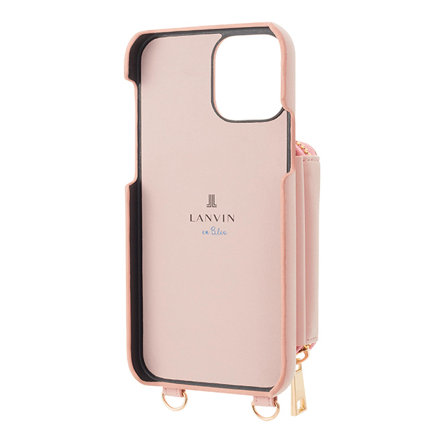 【iPhone13 Pro Max ケース】Wrap Case Pocket Simple Heart with Pearl Type Neck Strap (Sweet Pink)サブ画像