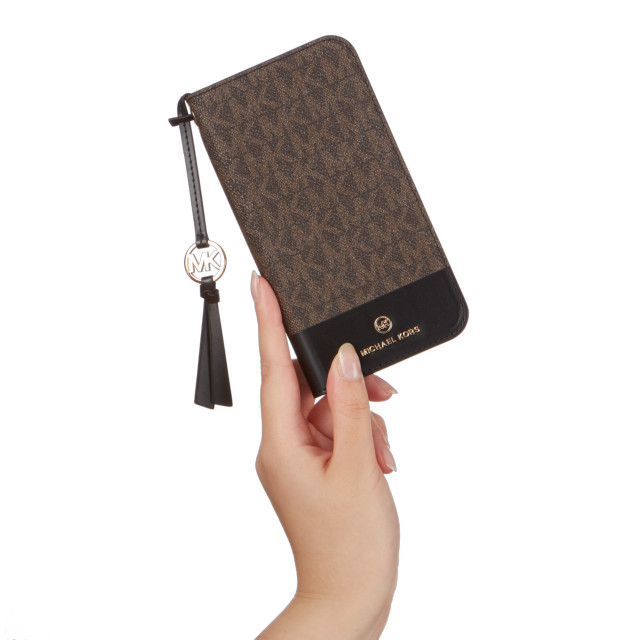 iPhone13 Pro Max ケース】Folio Case Bicolor with Tassel Charm