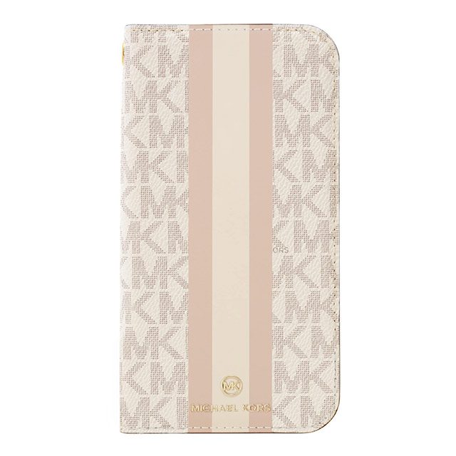 【iPhone13 ケース】Folio Case Stripe with Tassel Charm (Vanilla)