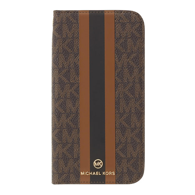 【iPhone13 Pro Max ケース】Folio Case Stripe with Tassel Charm (Brown)サブ画像