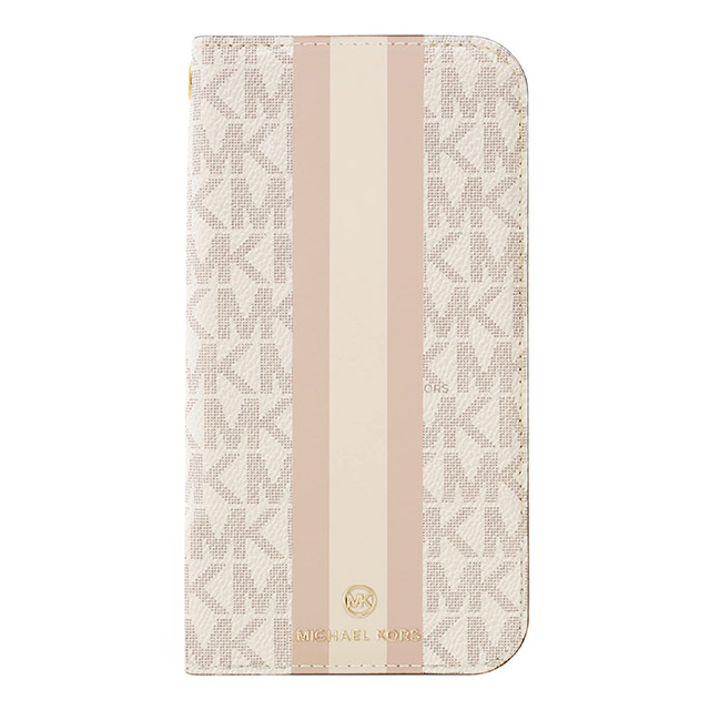 【iPhone13 Pro Max ケース】Folio Case Stripe with Tassel Charm (Vanilla)
