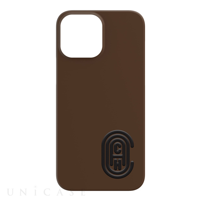 【iPhone13 Pro Max ケース】Leather Slim Wrap Case (Retro C Sports Logo Saddle/Black)