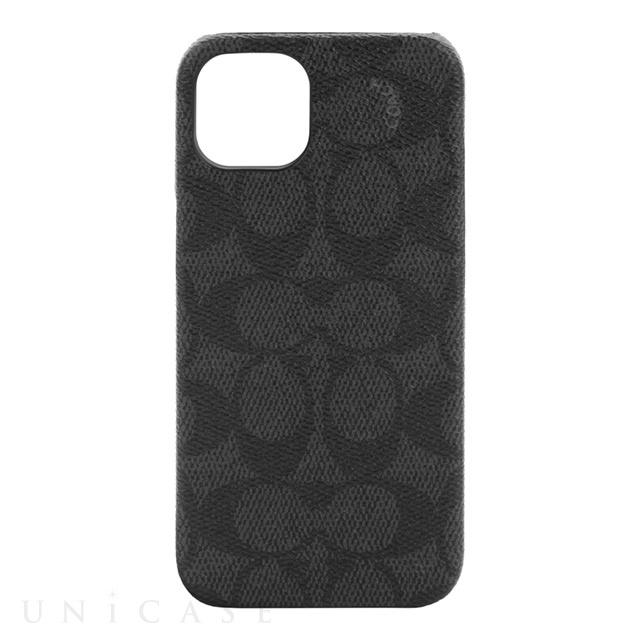 iPhone13 mini ケース】Leather Slim Wrap Case (Black Emboss