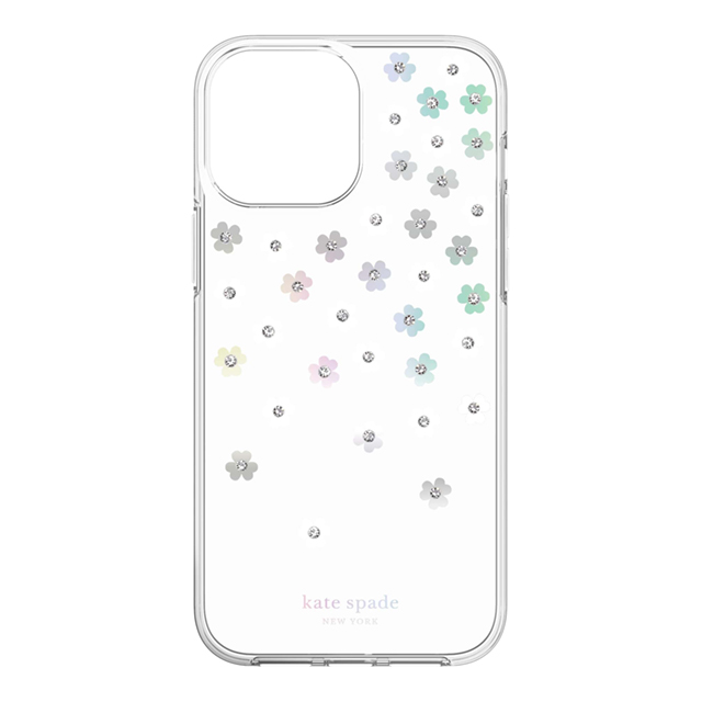 【iPhone13 ケース】Protective Hardshell Case (Scattered Flowers/Iridescent/Clear/White/Gems)サブ画像