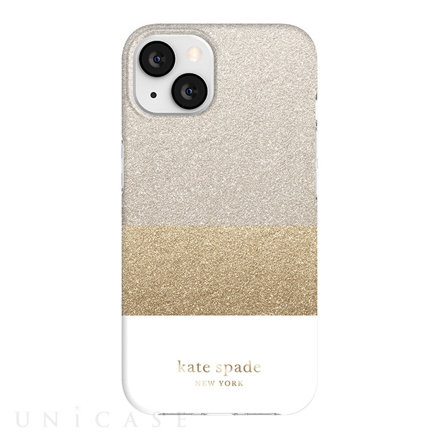 【iPhone13 ケース】Protective Hardshell Case (Glitter Block White/Silver Glitter/Gold Glitter/White)