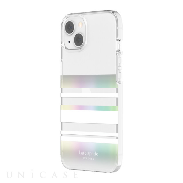 【iPhone13 ケース】Protective Hardshell Case (Park Stripe/White/Iridescent/Clear)