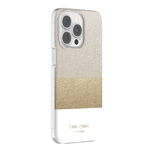 【iPhone13 Pro ケース】Protective Hardshell Case (Glitter Block White/Silver Glitter/Gold Glitter/White)