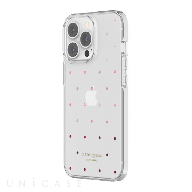 【iPhone13 Pro ケース】Protective Hardshell Case (Pin Dot Ombre/Pink/Clear)