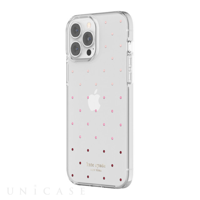 【iPhone13 Pro Max ケース】Protective Hardshell Case (Pin Dot Ombre/Pink/Clear)