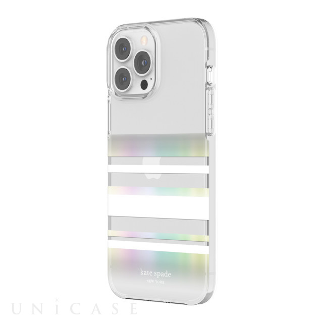 【iPhone13 Pro Max ケース】Protective Hardshell Case (Park Stripe/White/Iridescent/Clear)