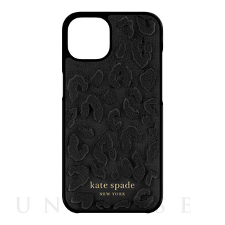 【iPhone13 ケース】Wrap Case (Leopard Flocked Black/Gold Sticker Logo)