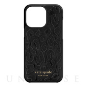 【iPhone13 Pro ケース】Wrap Case (Leopard Flocked Black/Gold Sticker Logo)