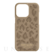【iPhone13 Pro ケース】Wrap Case (Leopard Flocked Light Fawn/Gold Sticker Logo)