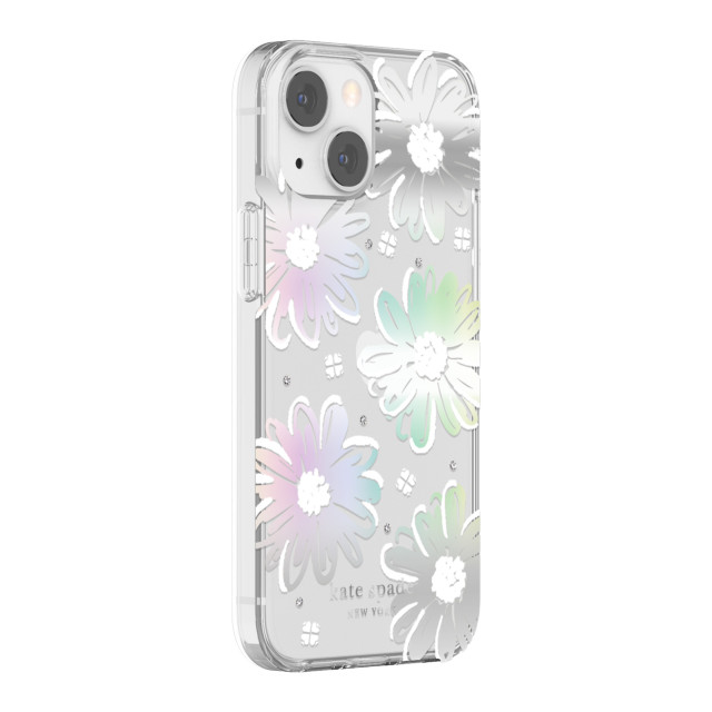 【iPhone13 mini ケース】Protective Hardshell Case (Daisy Iridescent Foil/White/Clear/Gems)goods_nameサブ画像