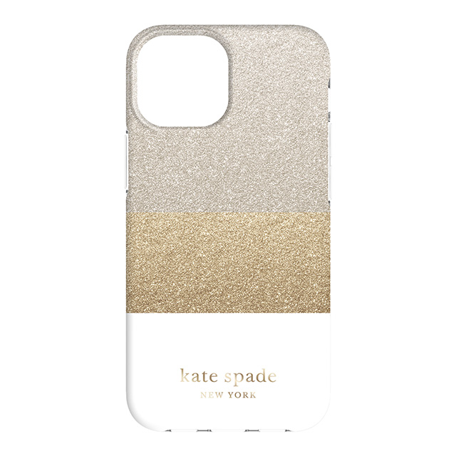 【iPhone13 mini ケース】Protective Hardshell Case (Glitter Block White/Silver Glitter/Gold Glitter/White)