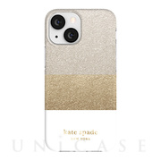 【iPhone13 mini ケース】Protective Hardshell Case (Glitter Block White/Silver Glitter/Gold Glitter/White)
