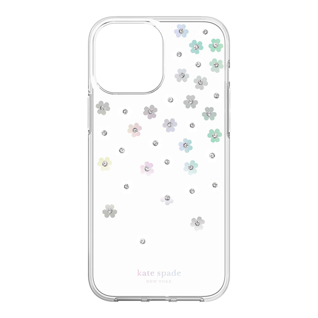 【iPhone13 mini ケース】Protective Hardshell Case (Scattered Flowers/Iridescent/Clear/White/Gems)サブ画像