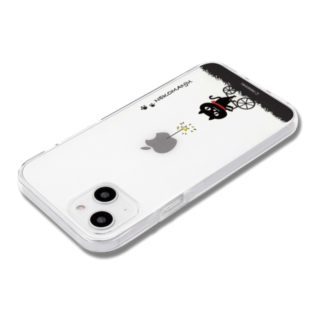 【iPhone13 mini ケース】ネコマンジュウクリアケース (サイクリング)サブ画像