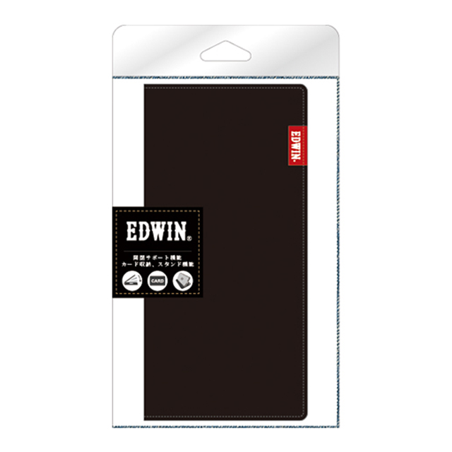 【iPhone13 Pro Max ケース】EDWIN 手帳ケース (タグデニム/ブラック)goods_nameサブ画像