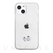 【iPhone13 ケース】ソフトクリアケース ミニ動物  (ペンギン)